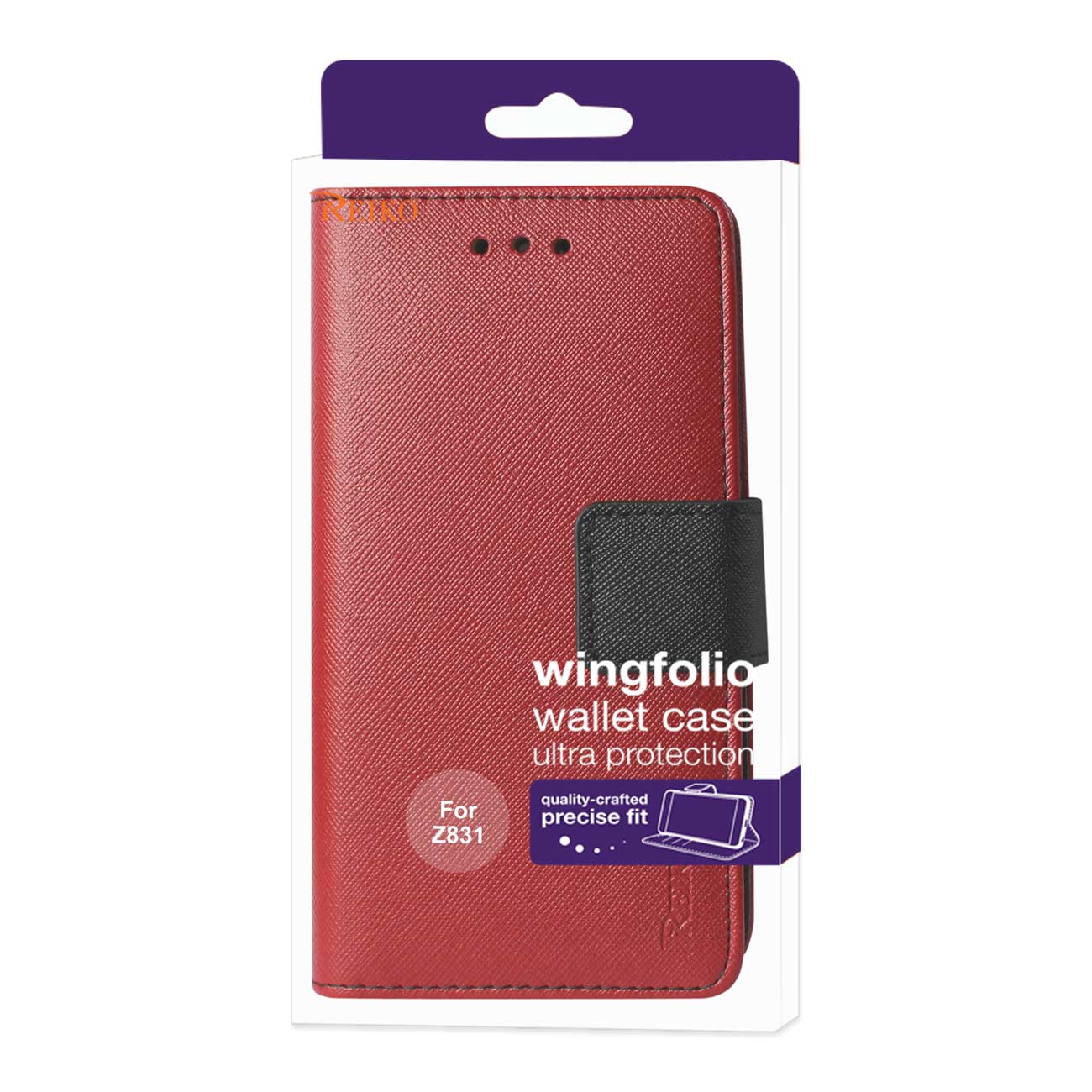Wallet Case 3-In-1 ZTE Maven 2/ Chapel/ Avid Trid (Z831) Red Color