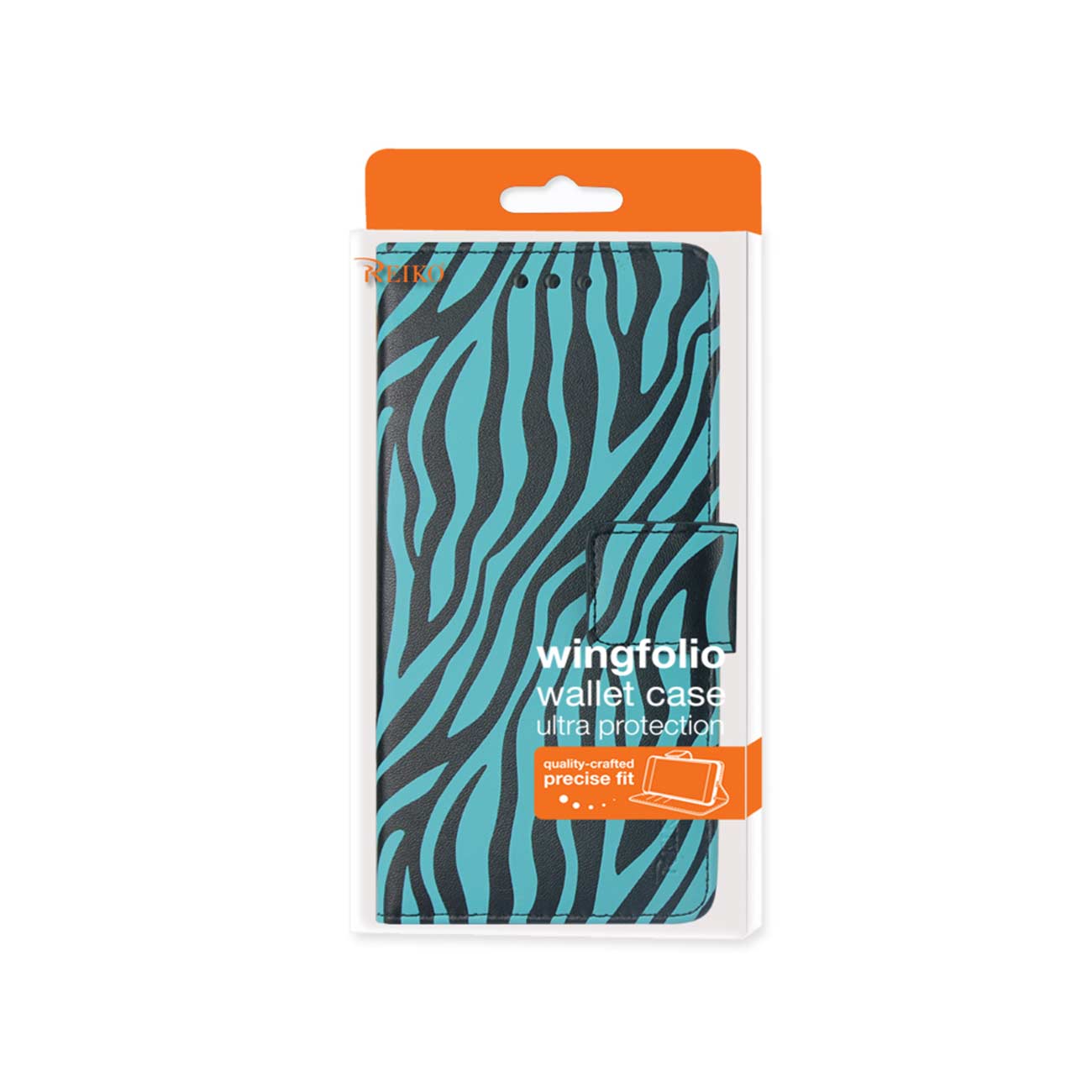 Wallet Case Animal Zebra Print 3-In-1 iPhone 6 Plus Blue Color