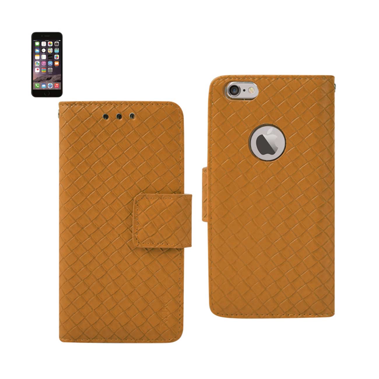 Wallet Case Braid iPhone 6 Plus Yellow Color