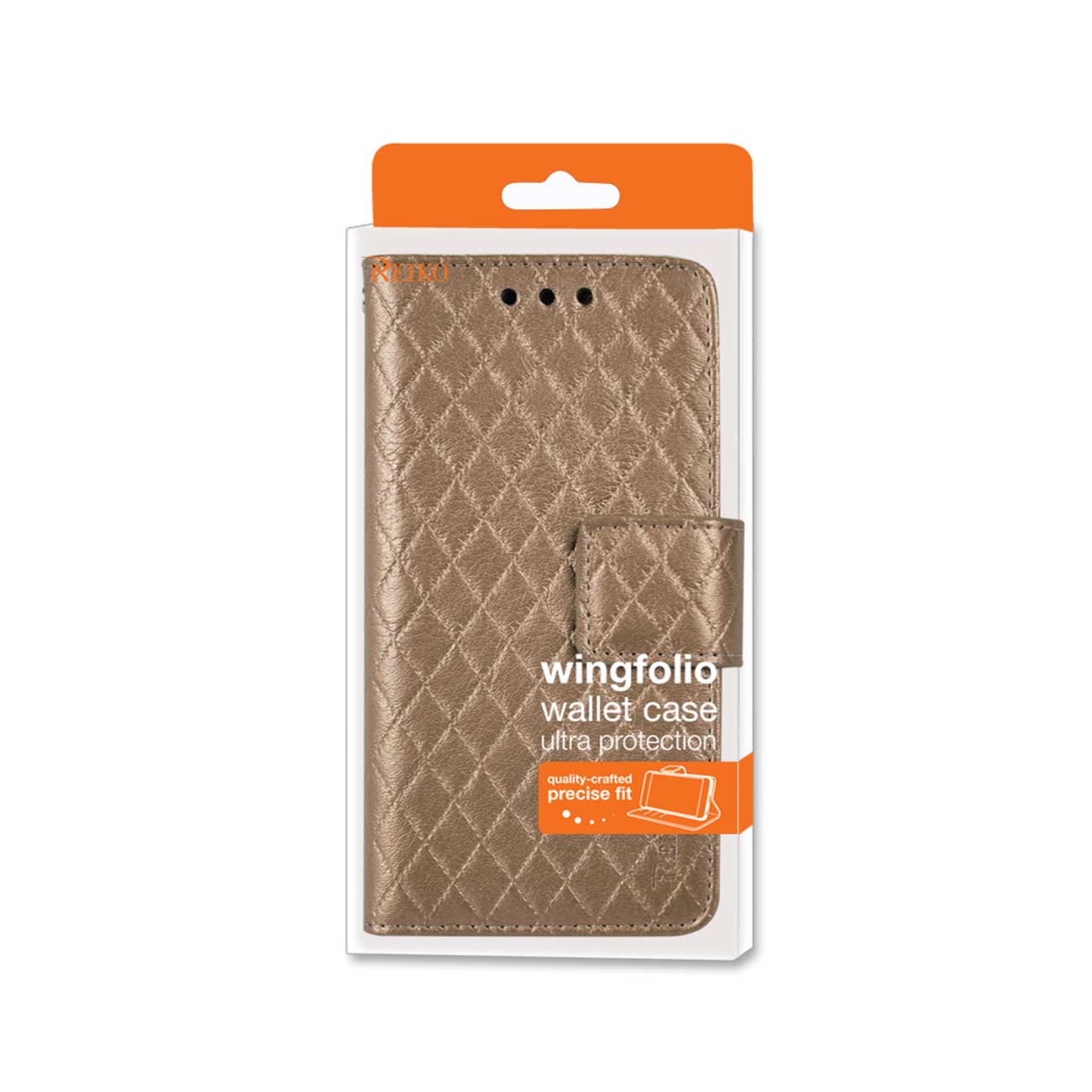 Wallet Case Rhombus iPhone 6 Plus Champagne Color