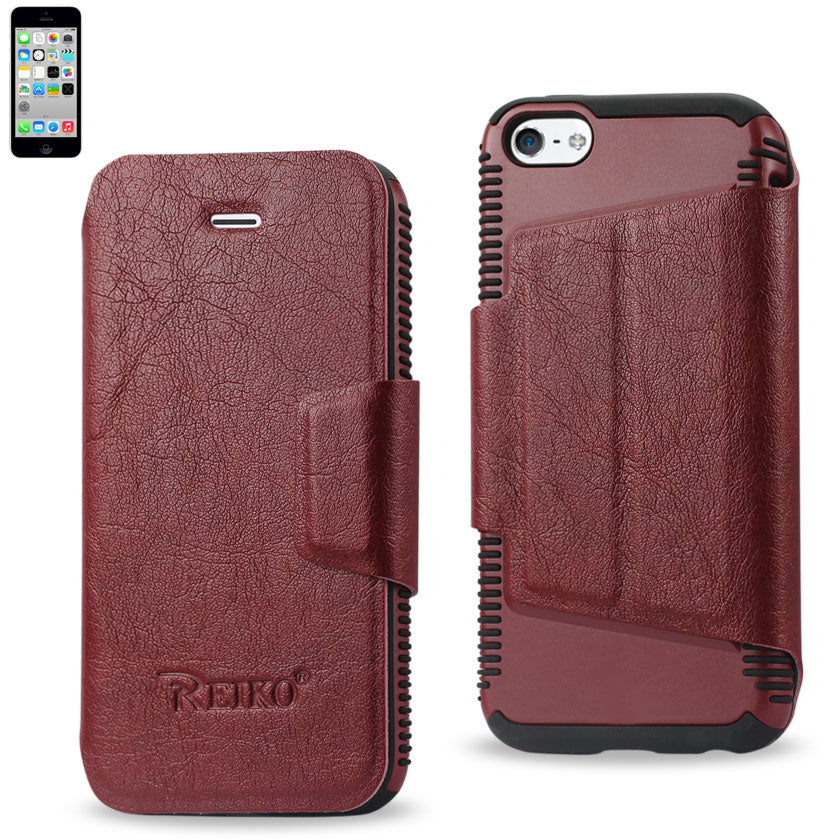 Case Flip With Kickstand Double Protection iPhone 5/ 5S/ SE Black Red Color