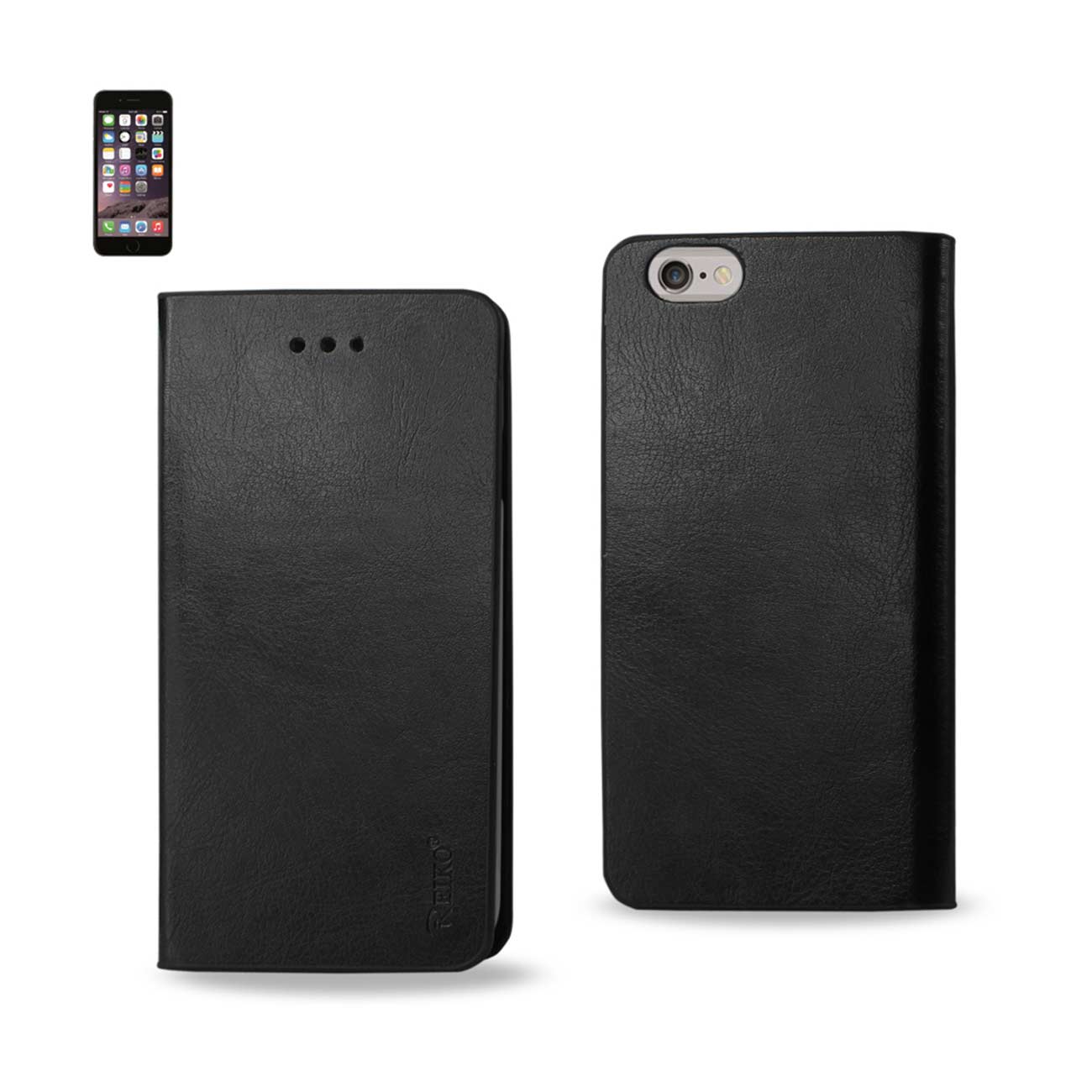 iPhone 6 Plus Flip Folio Case With Card Holder In Black