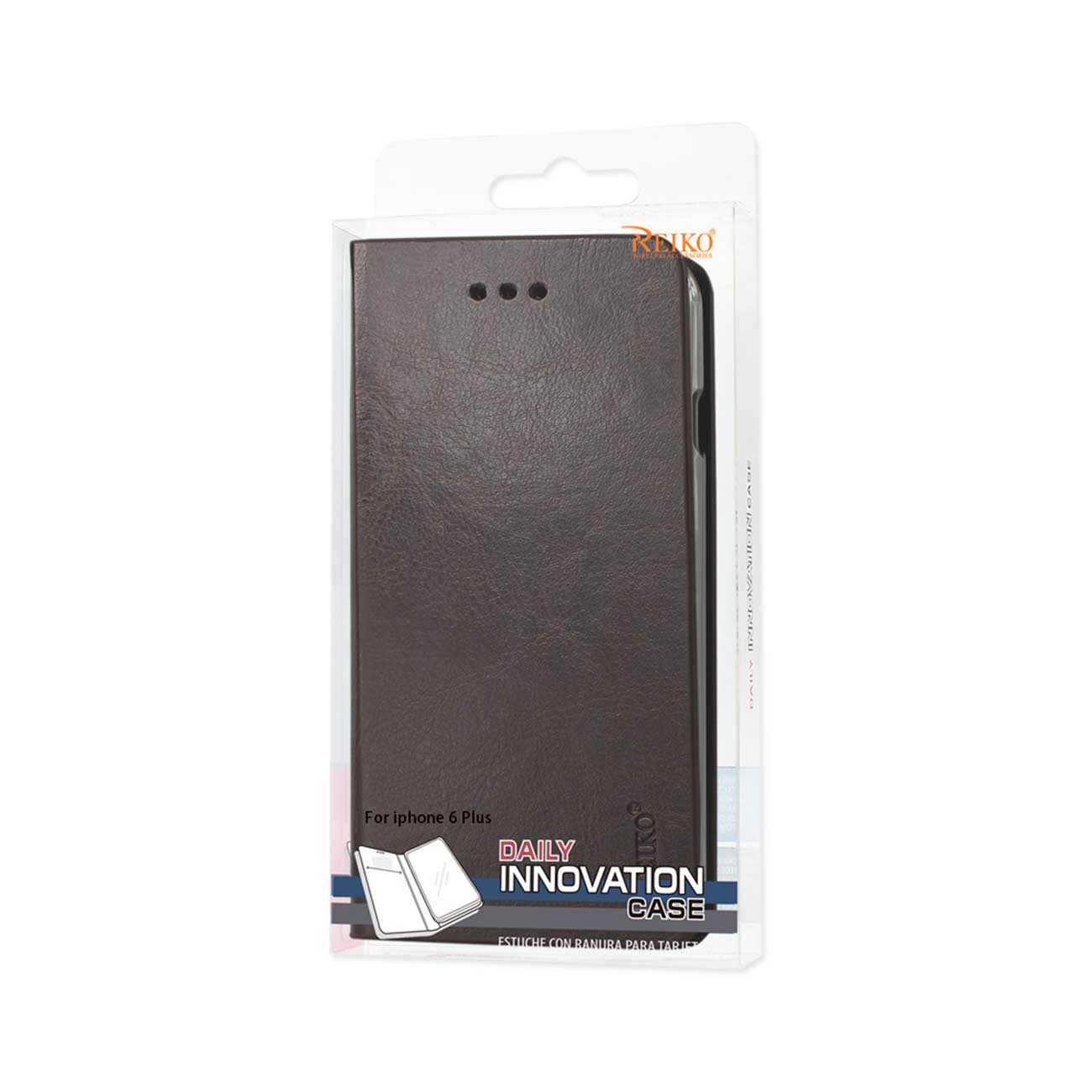 iPhone 6 Plus Flip Folio Case With Card Holder In Brown