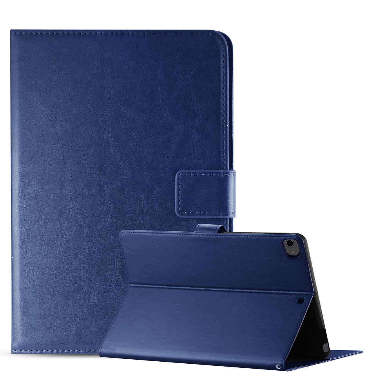 Reiko Leather Folio Cover Protective Case for 8" iPad mini 4/5/6 In Navy