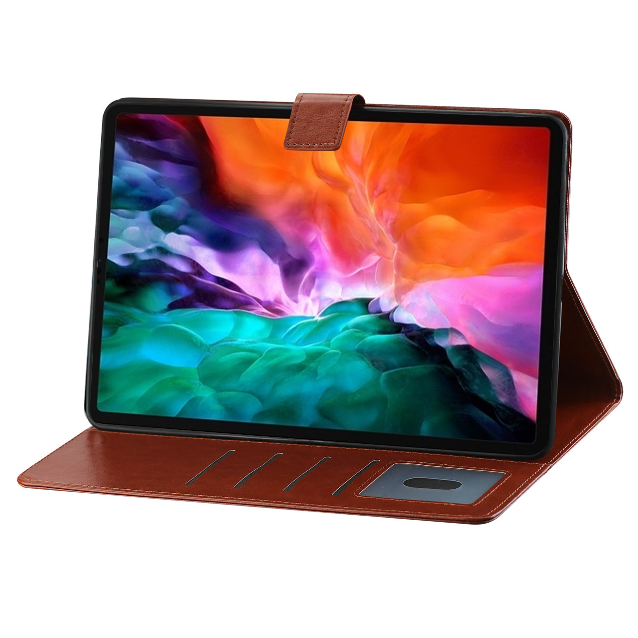 Reiko Leather Folio Cover Protective Case for 12.9" iPad Pro In Brown