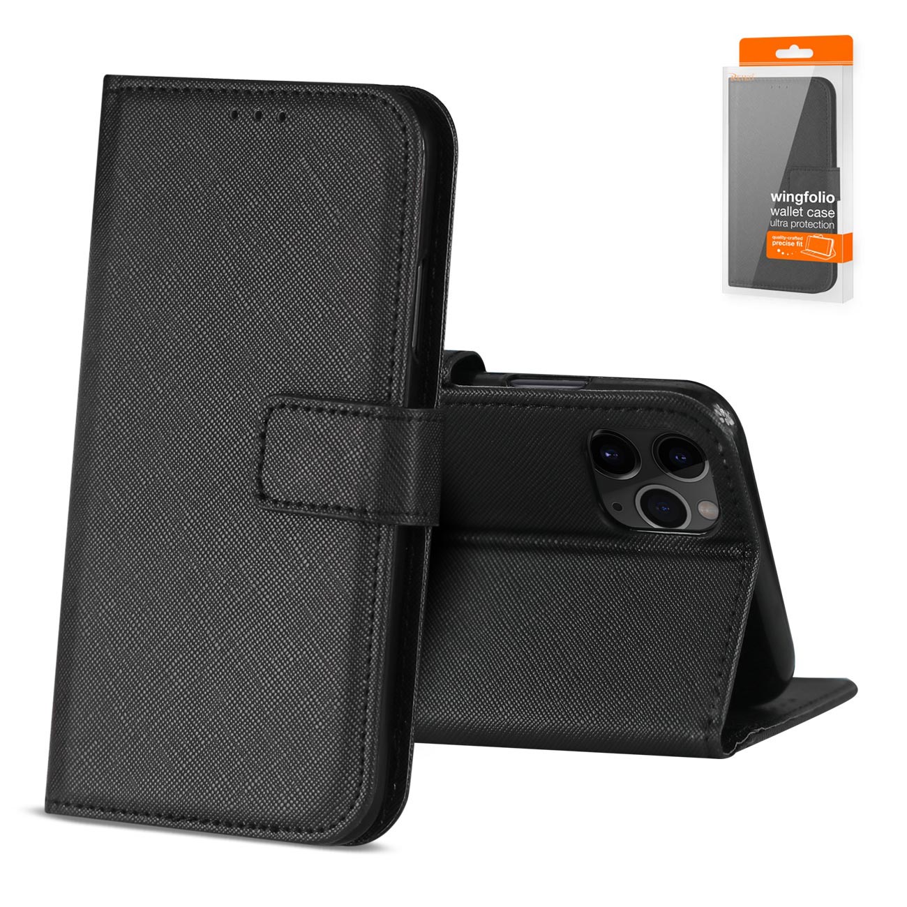 Wallet Case 3 In 1 Apple iPhone 11 Pro Black Color
