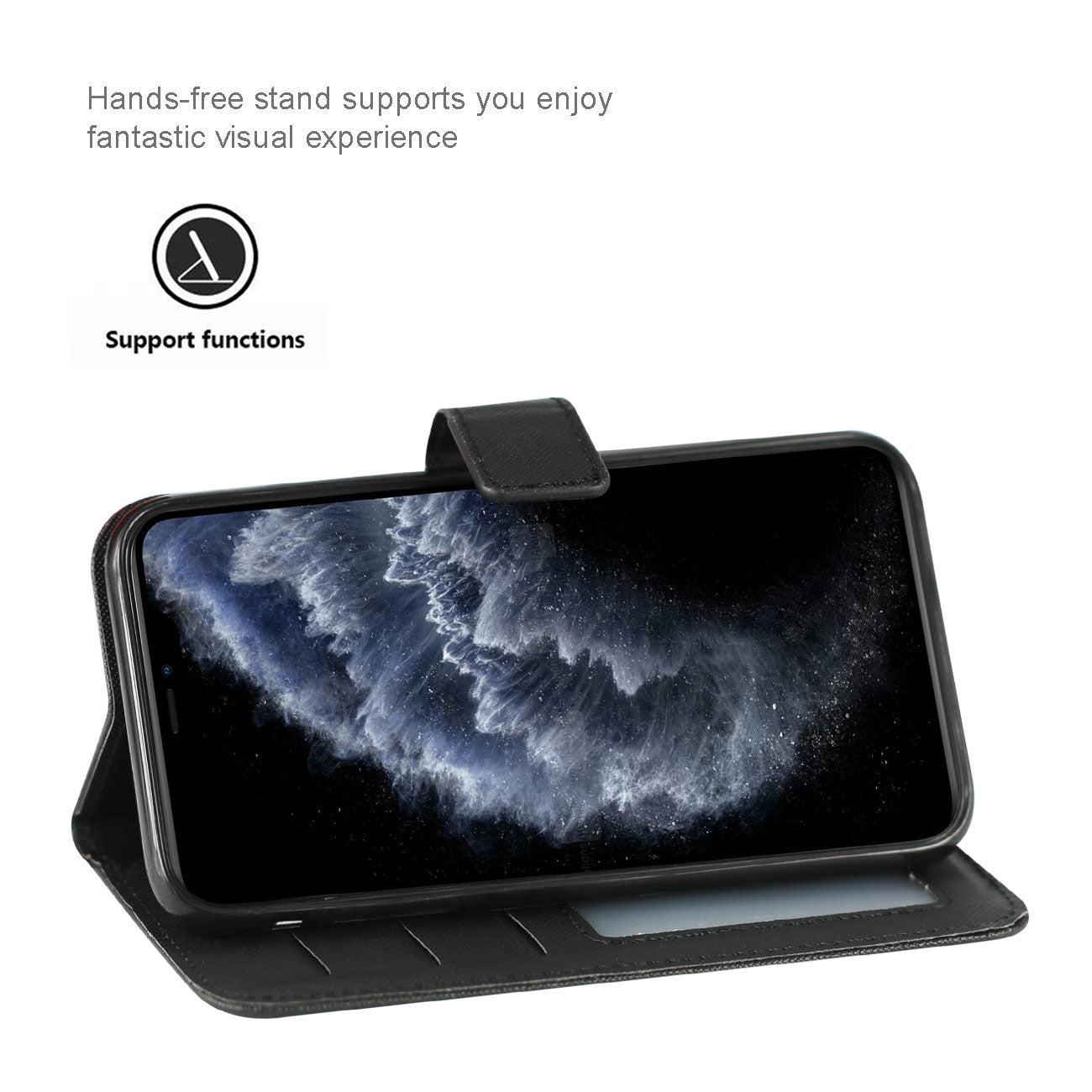 Wallet Case 3 In 1 Apple iPhone 11 Pro Black Color