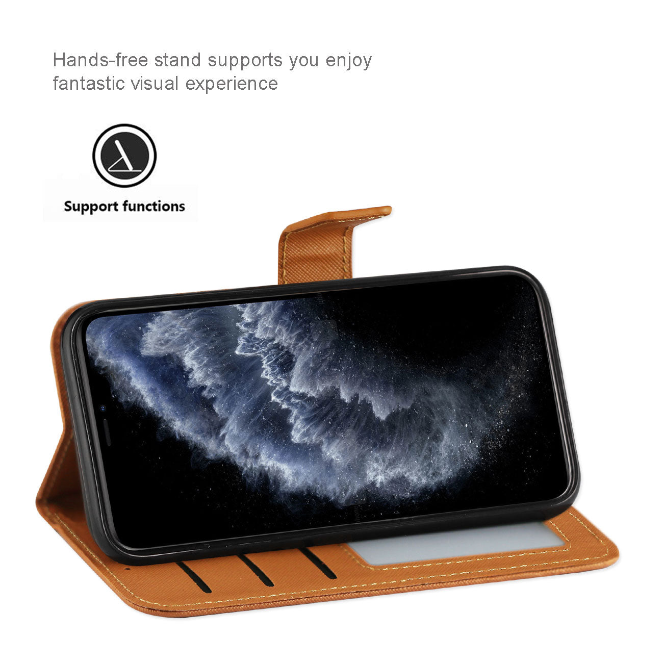 Wallet Case 3 In 1 Apple iPhone 11 Pro Brown Color