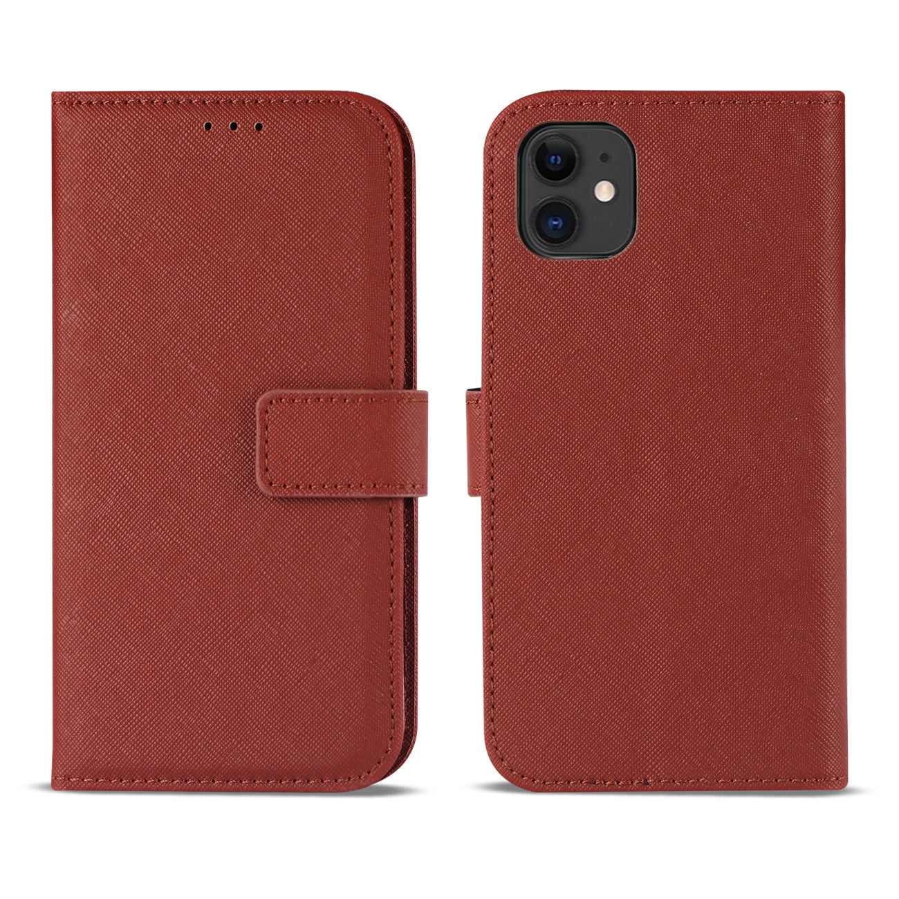 Case Slim Stand With Card Slots Apple iPhone 12 Mini Red Color