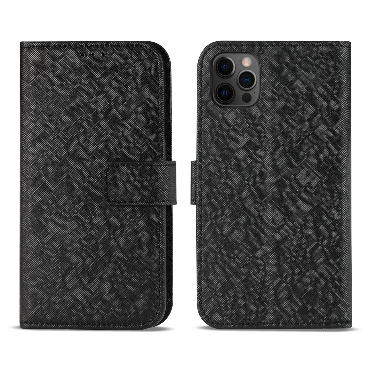 Case Slim Stand With Card Slots Apple iPhone 12 Pro Max Black Color
