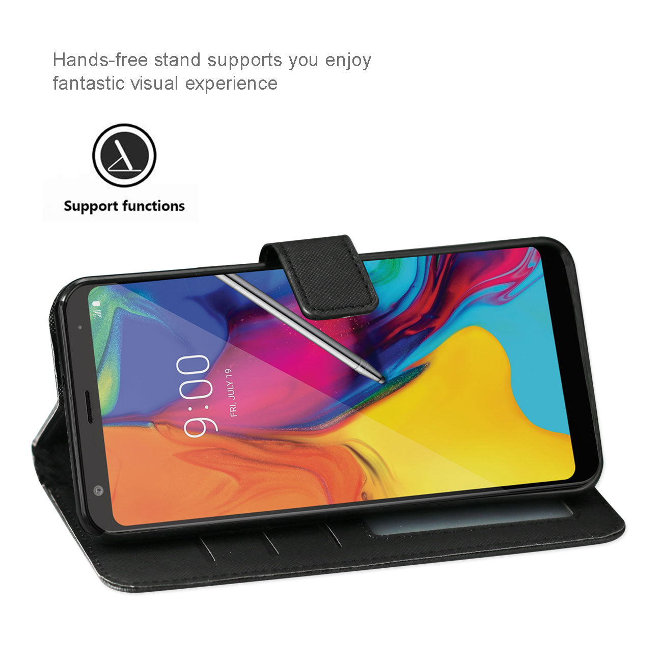 Wallet Case 3-In-1 LG Stylo 5 Black