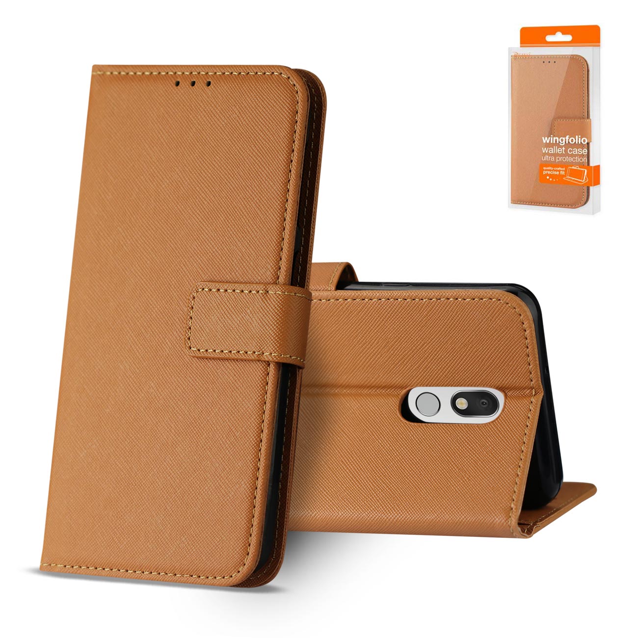 Wallet Case 3-In-1 LG Stylo 5 Brown Color