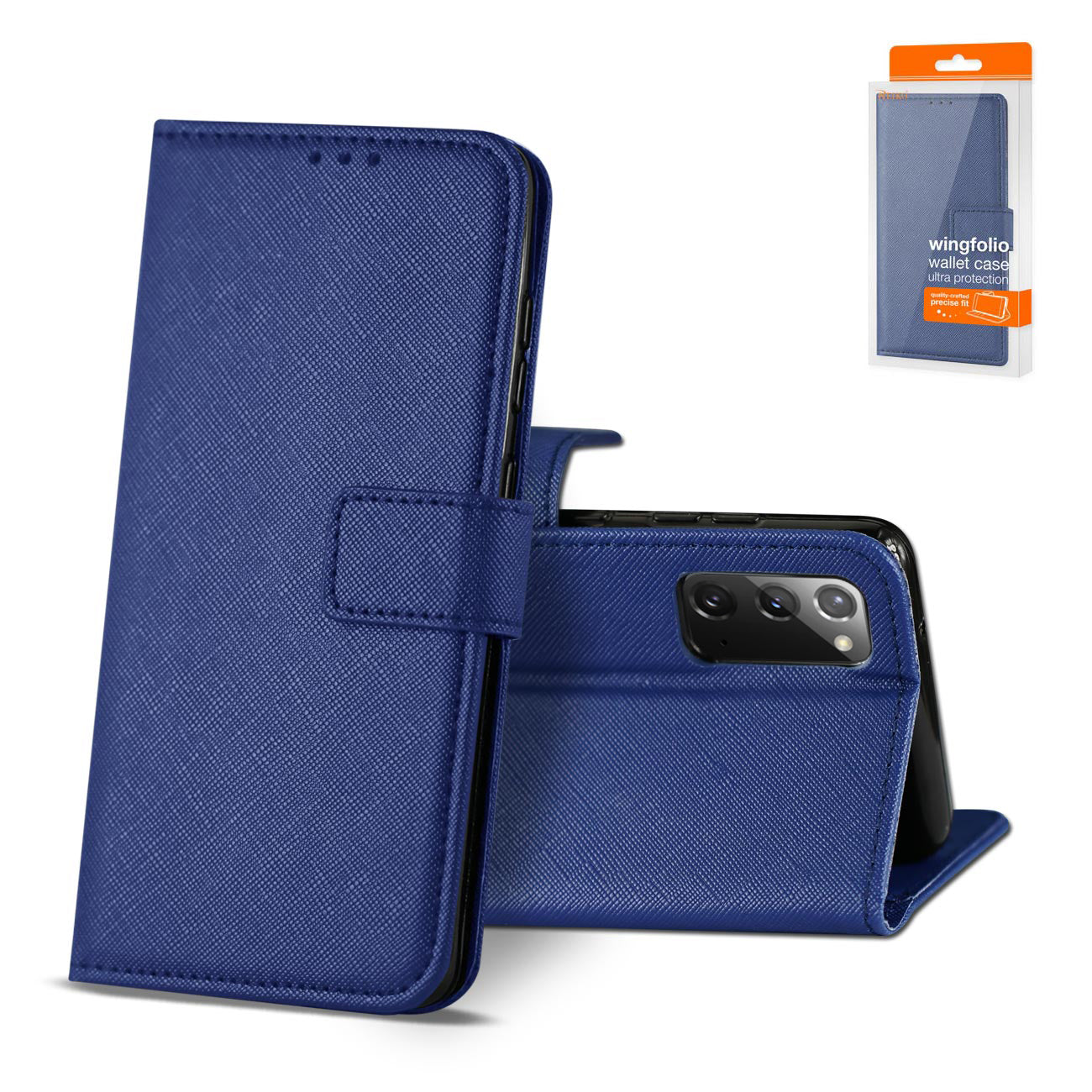 Case Slim Stand With Card Slots Samsung Galaxy Note 20 Blue Color