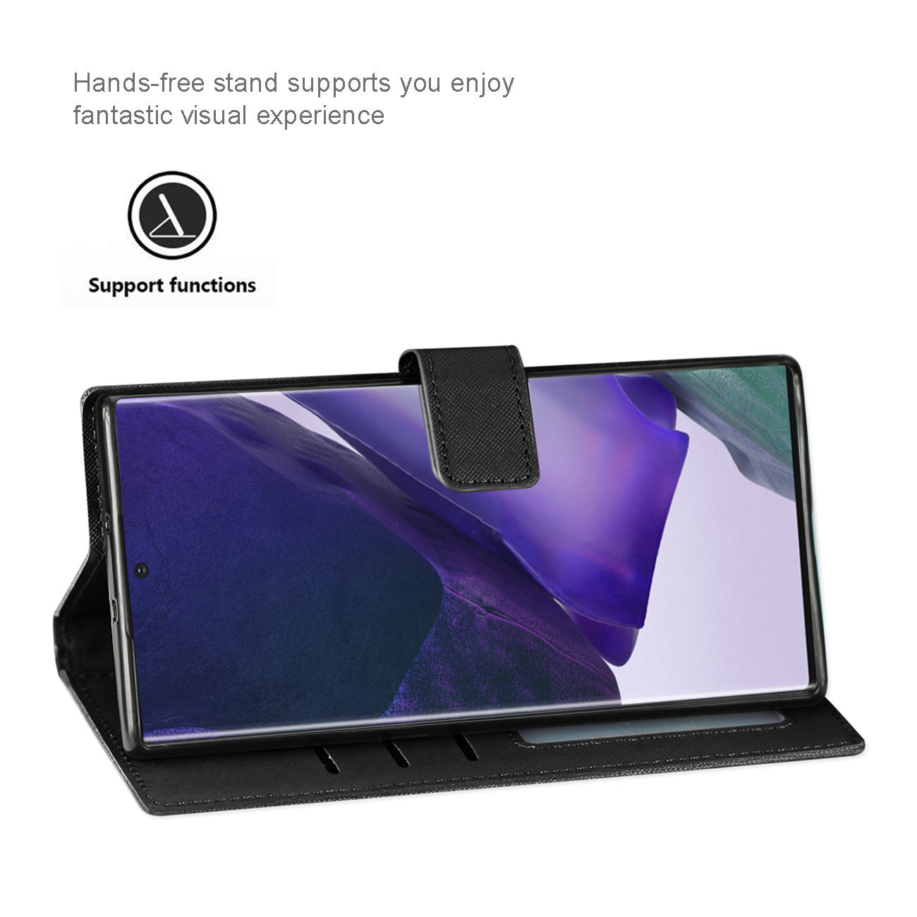 Case Slim Stand With Card Slots Samsung Galaxy Note 20 Ultra Black Color