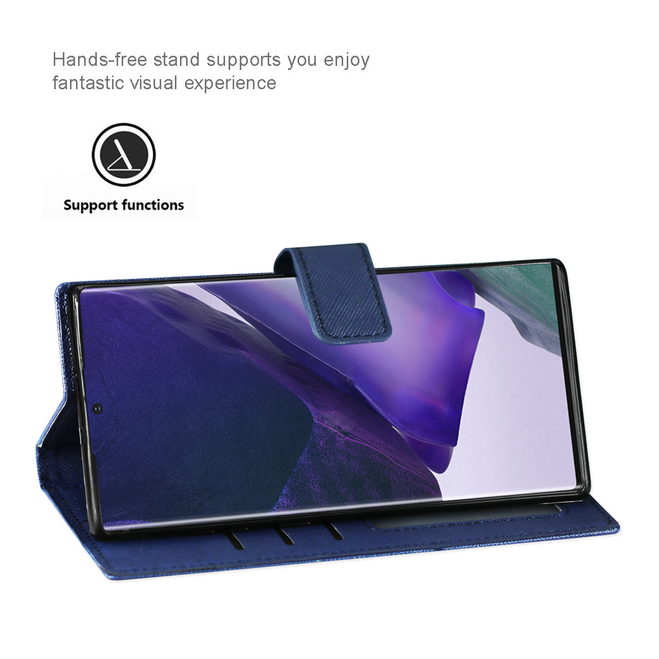 Case Slim Stand with Card Slots Samsung Galaxy Note 20 Ultra Blue Color