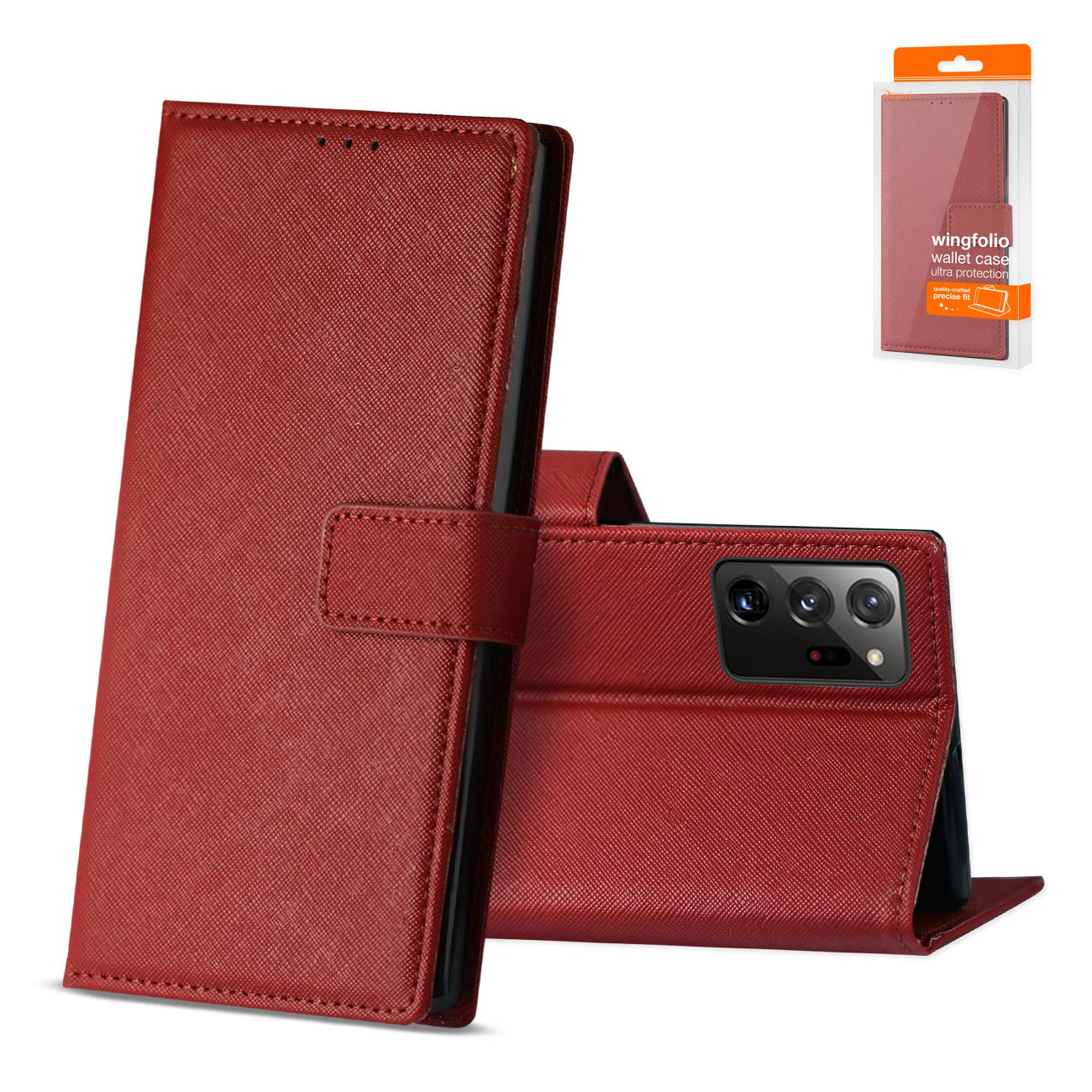 Case Slim Stand with Card Holder Slots Samsung Galaxy Note 20 Ultra Red Color