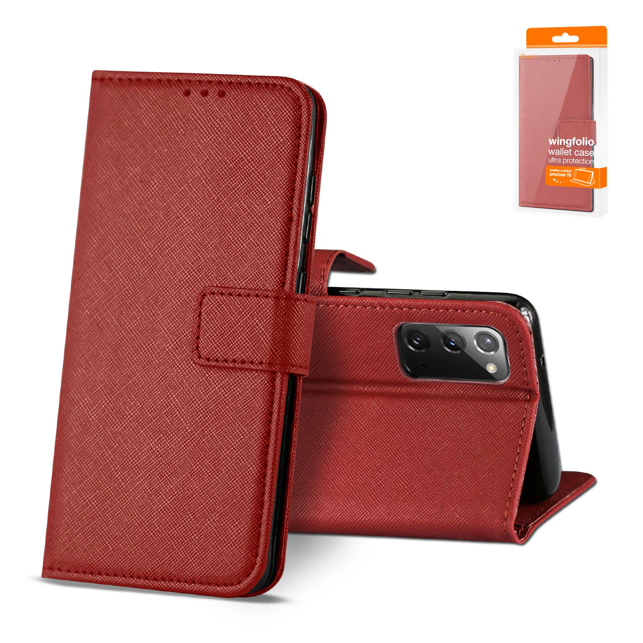 Case Slim Stand With Card Slots Samsung Galaxy Note 20 Red Color