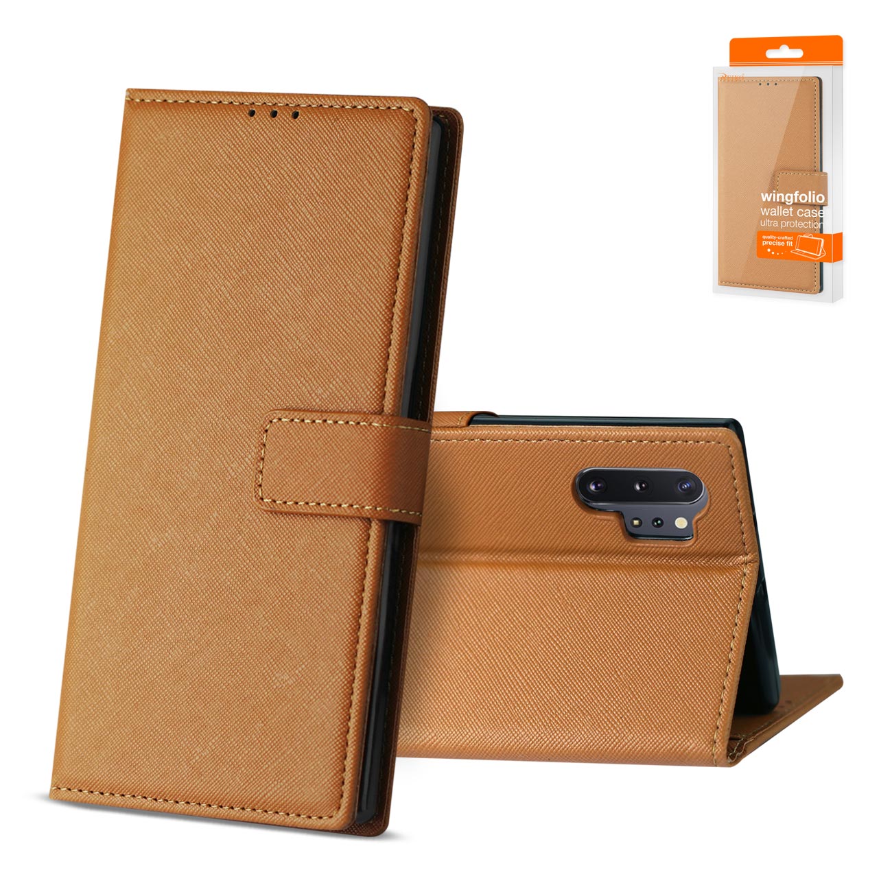 Wallet Case 3 In 1 Samsung Galaxy Note 10 Plus Brown Color