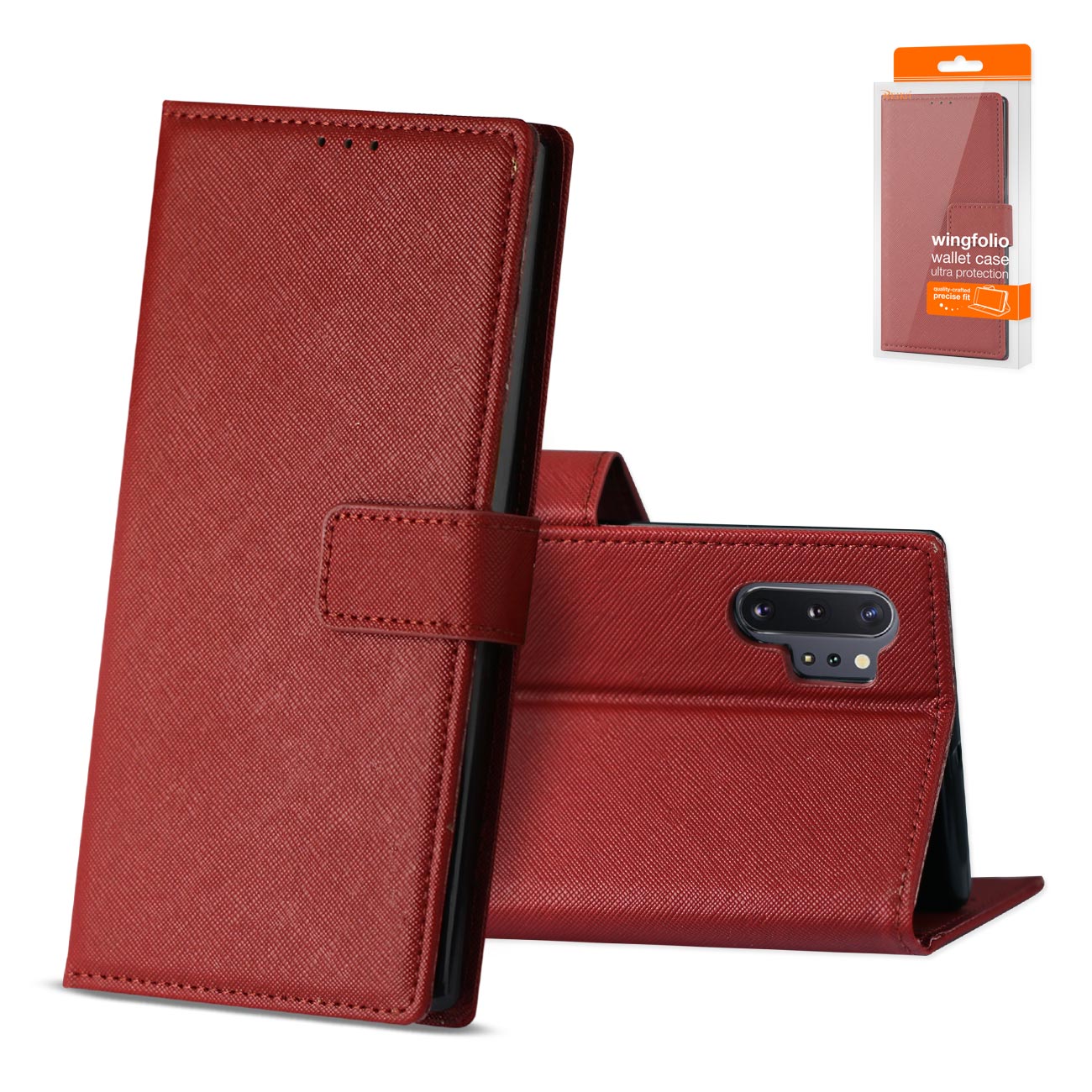 Wallet Case 3 In 1 Samsung Galaxy Note 10 Plus Red Color