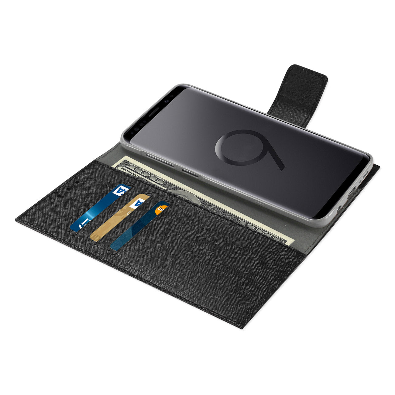 Samsung Galaxy S9 Plus 3-In-1 Wallet Case In Black