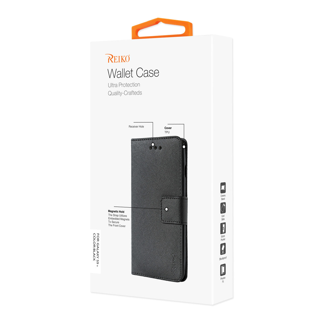 Samsung Galaxy S9 Plus 3-In-1 Wallet Case In Black