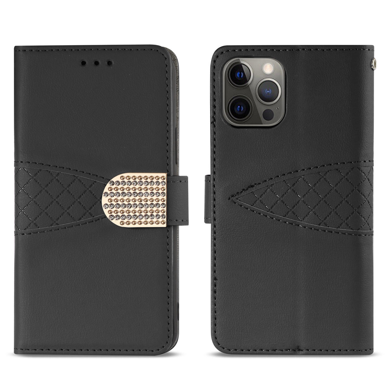 Wallet Case 3-In-1 Apple iPhone 12 Pro Max Black Color