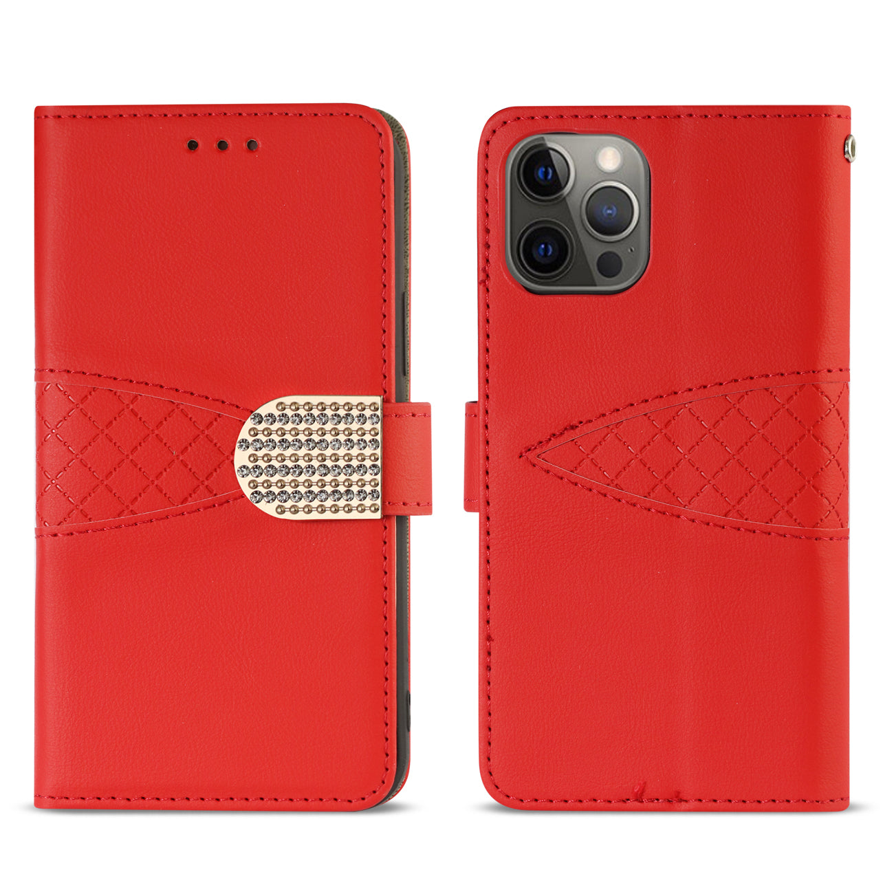 Wallet Case 3-In-1 Apple iPhone 12 Pro Max Red Color