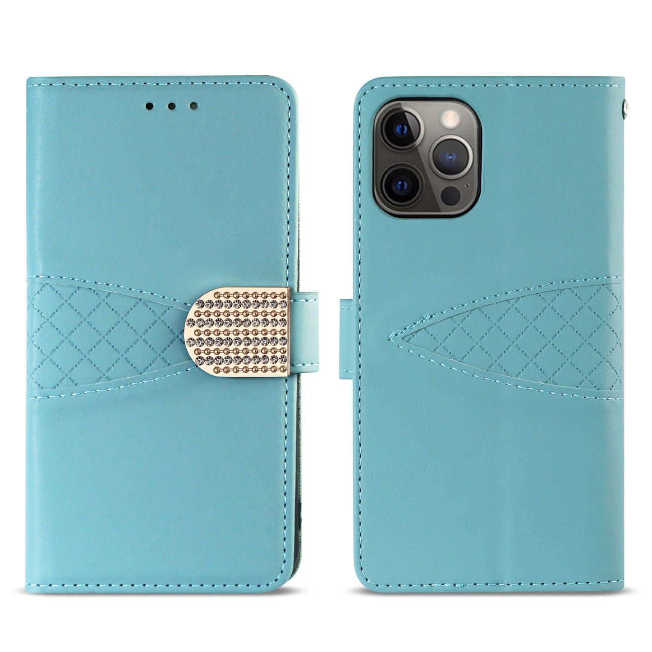 Wallet Case 3 In 1 iPhone 12/ iPhone 12 Pro Blue Color