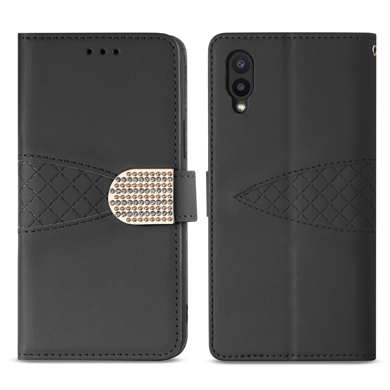 Reiko Samsung Galaxy A02 3-In-1 Wallet Case In Black