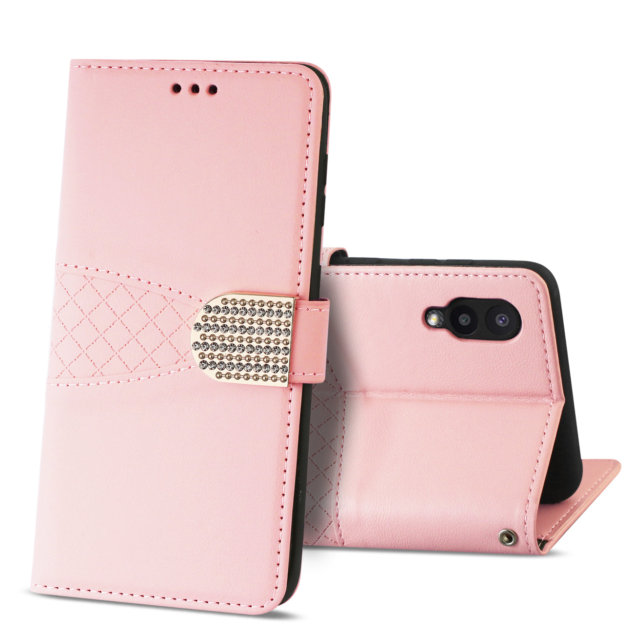 Wallet Case 3 In 1 Reiko Samsung Galaxy A02 Pink Color