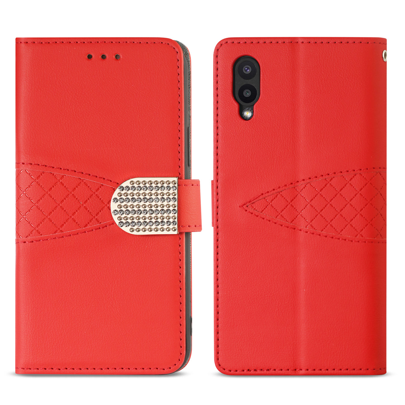 Reiko Samsung Galaxy A02 3-In-1 Wallet Case In Red