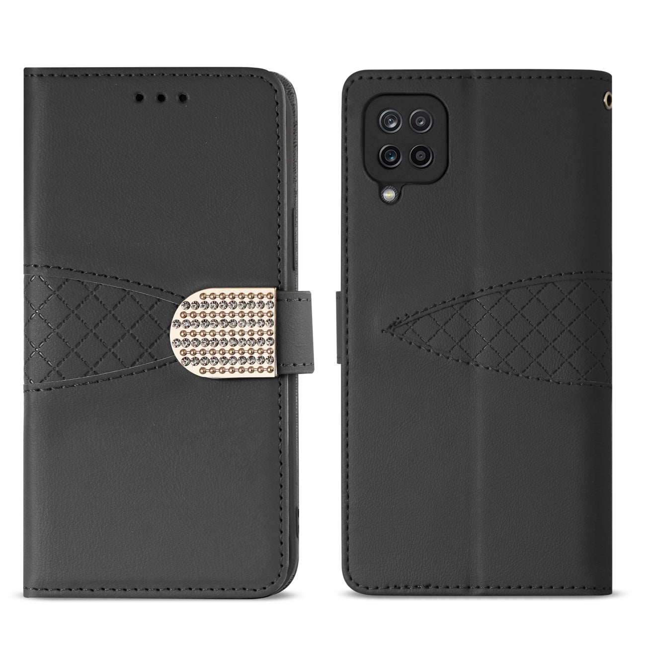 Reiko Samsung Galaxy A12 5G 3-In-1 Wallet Case In Black