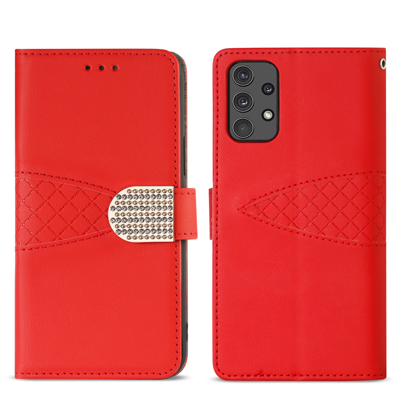Reiko Samsung Galaxy A32 5G 3-In-1 Wallet Case In Red