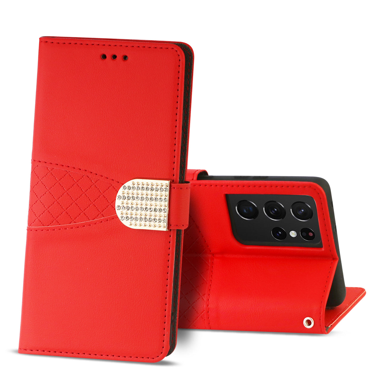 Reiko Samsung Galaxy S21 Ultra 3-In-1 Wallet Case In Red
