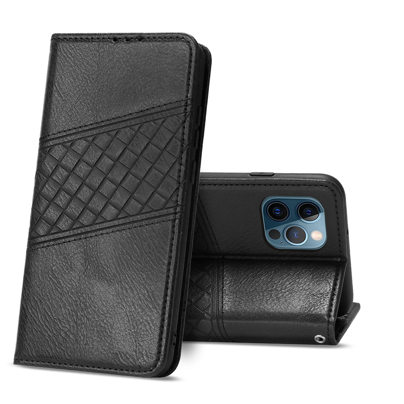 Wallet Case 3-In-1 Apple iPhone 12 Pro Max Black Color