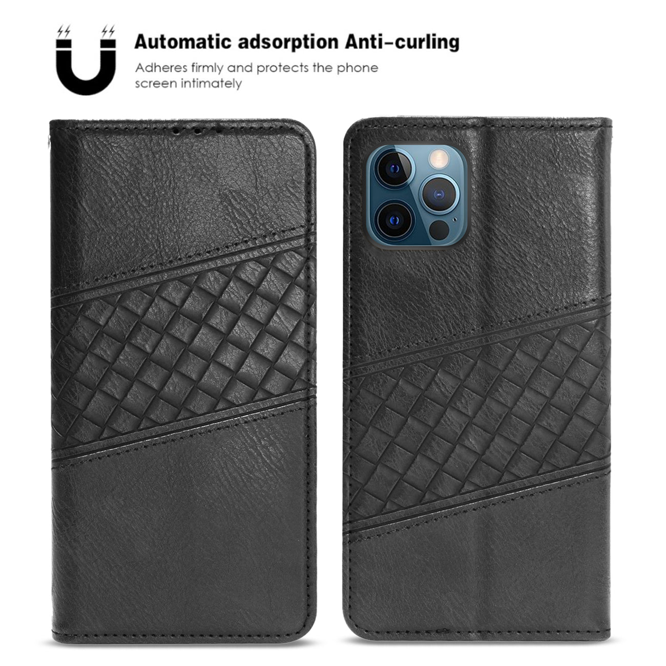 Wallet Case 3-In-1 Apple iPhone 12 Pro Max Black Color