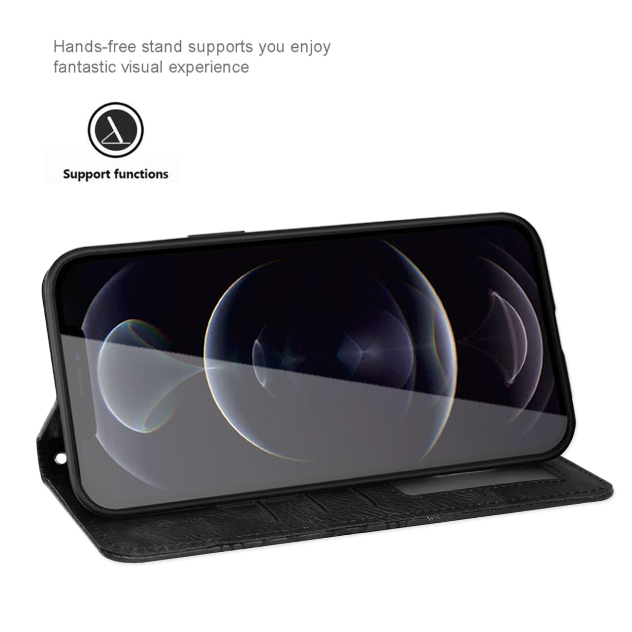 Wallet Case 3-In-1 Apple iPhone 12 Pro Max Black Color