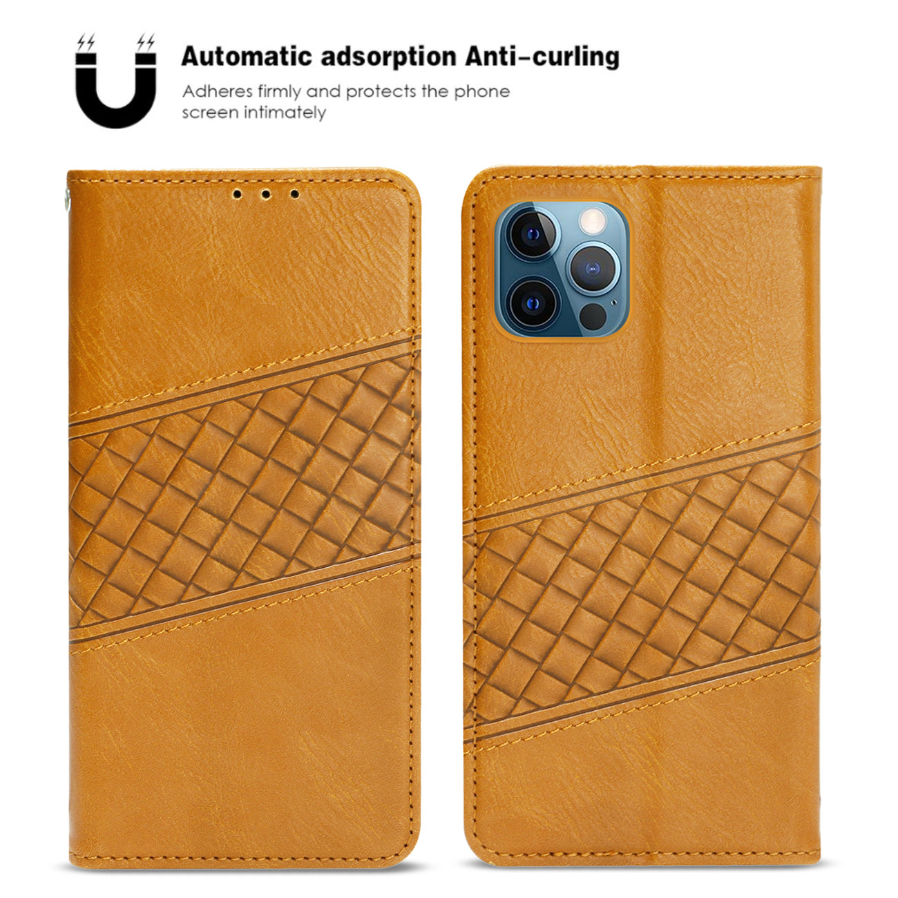 Wallet Case 3-In-1 Apple iPhone 12 Pro Max Brown Color