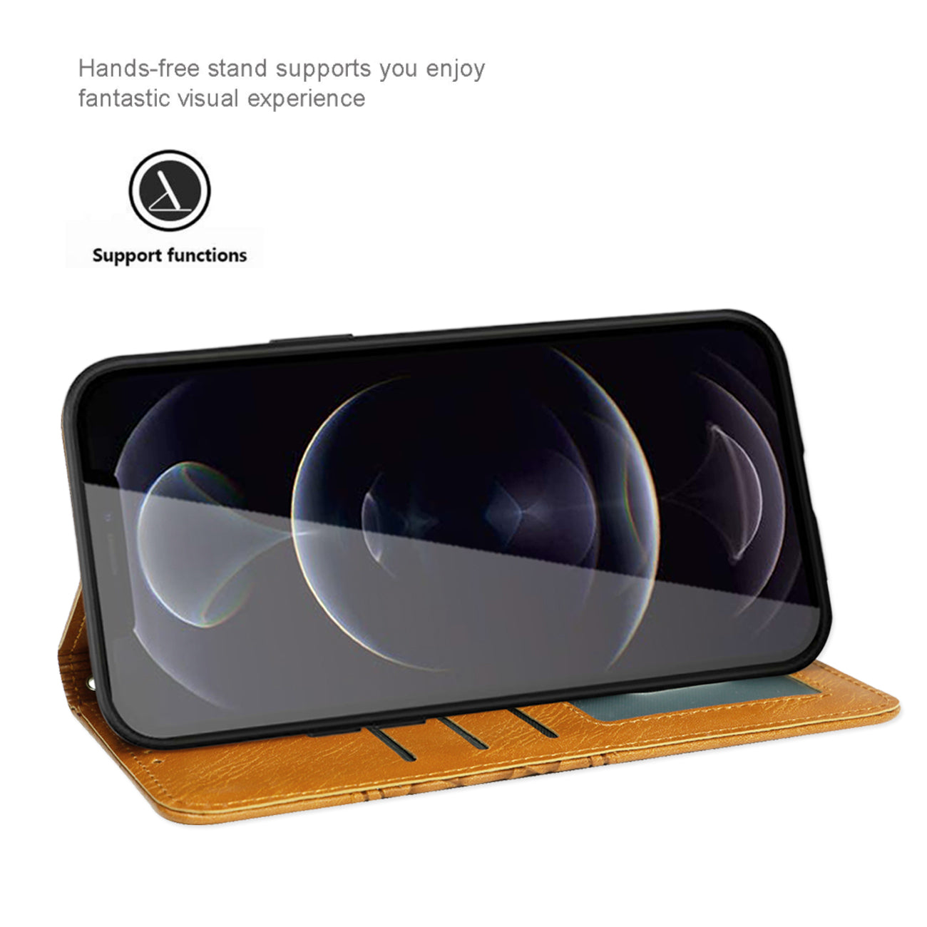 Wallet Case 3-In-1 Apple iPhone 12 Pro Max Brown Color