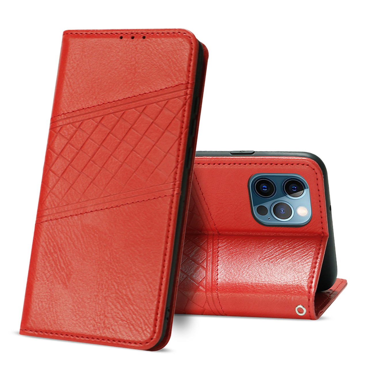 Wallet Case 3-In-1 Apple iPhone 12 Pro Max Reiko Red Color