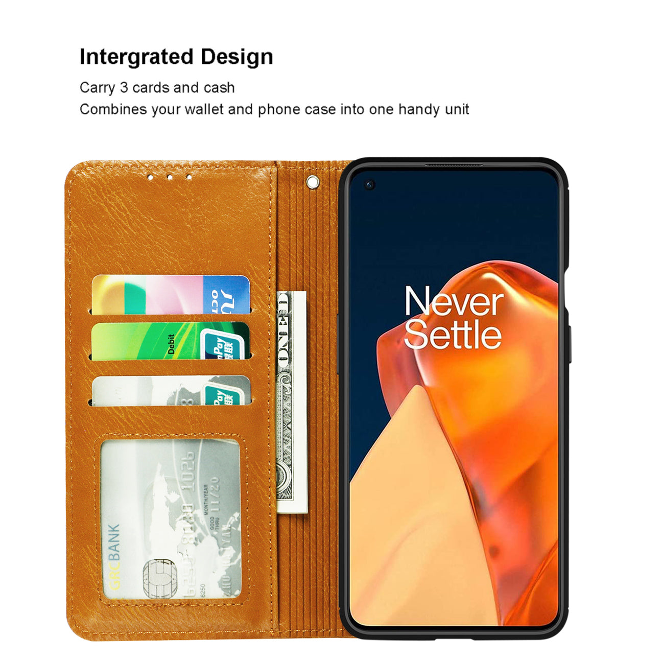 Reiko ONE PLUS 9 PRO 5G 3-In-1 Wallet Case In Brown