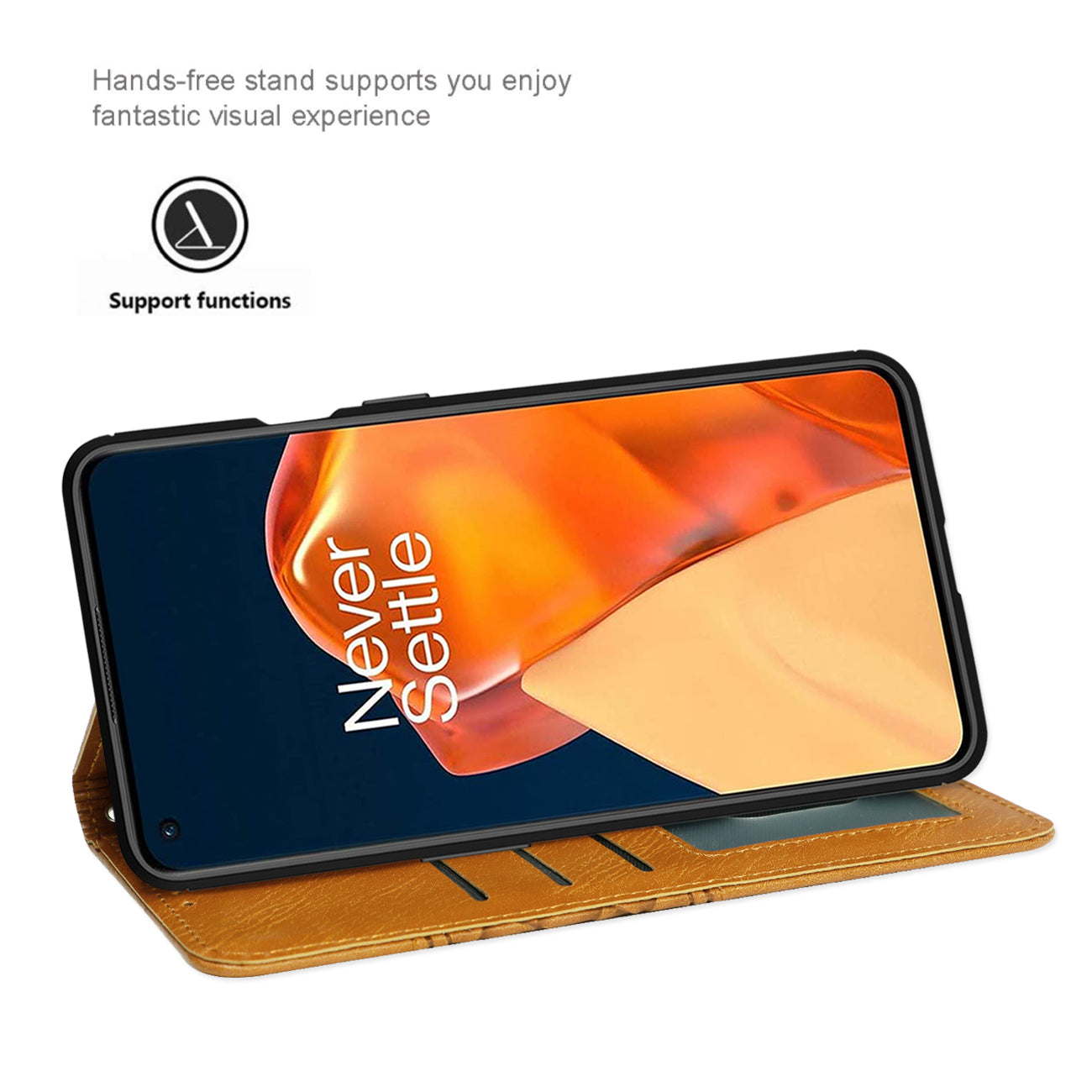 Reiko ONE PLUS 9 PRO 5G 3-In-1 Wallet Case In Brown