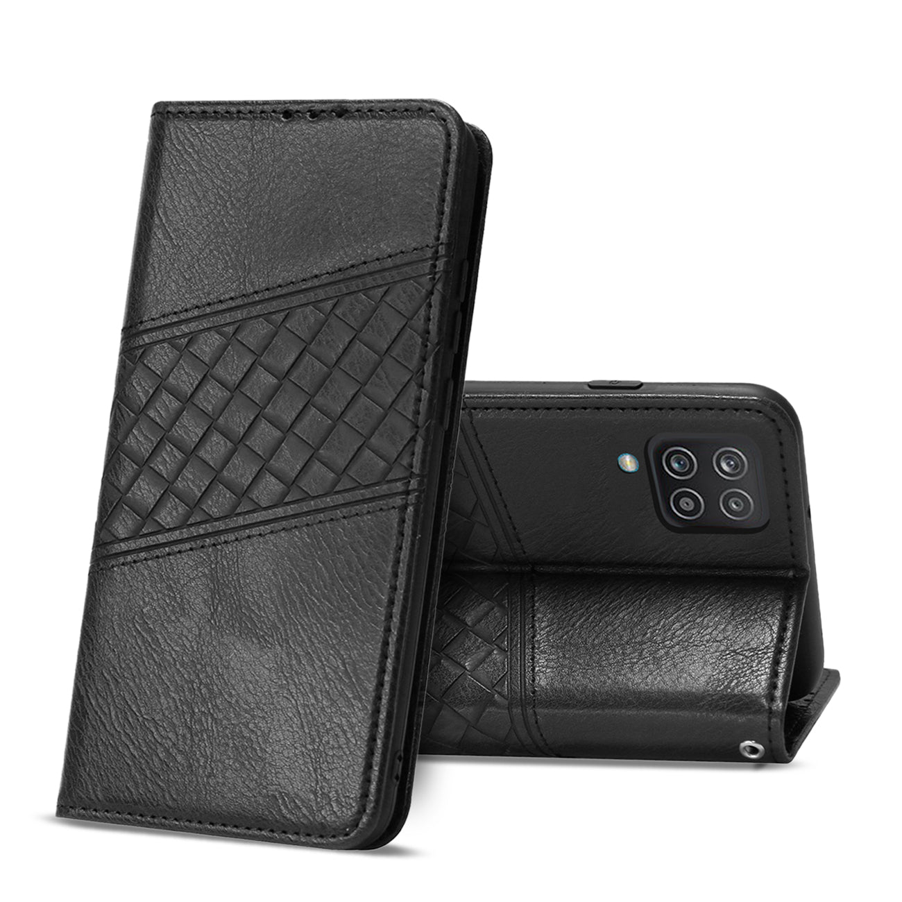 Reiko Samsung Galaxy A12/5G 3-In-1 Wallet Case In Black