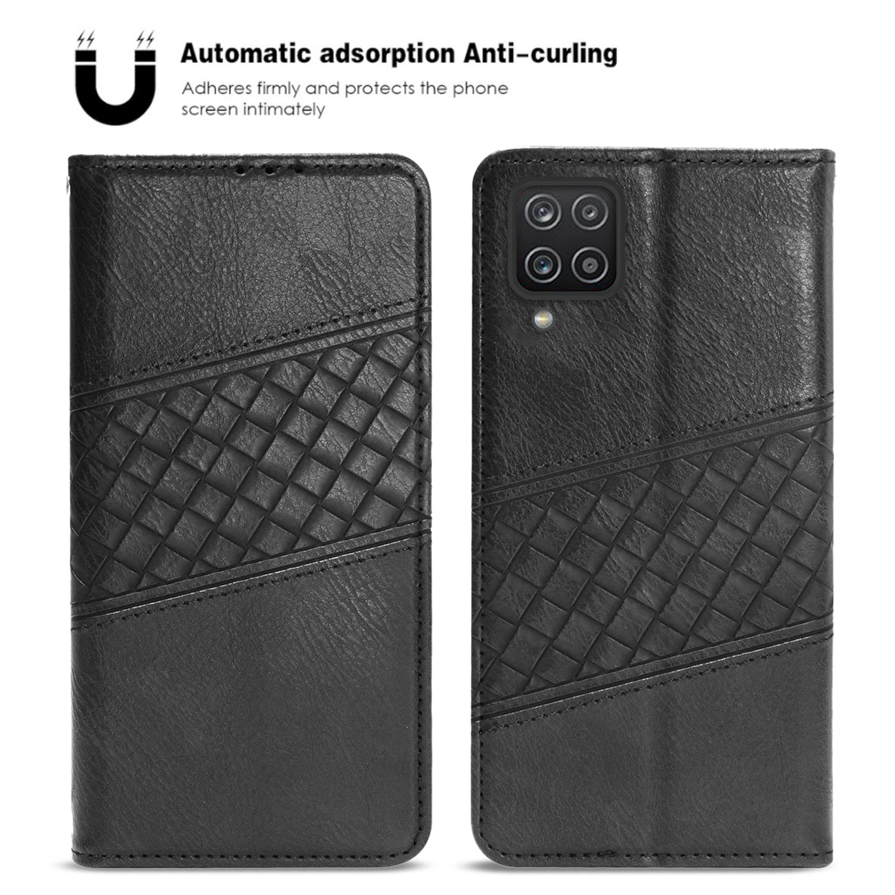 Reiko Samsung Galaxy A12/5G 3-In-1 Wallet Case In Black