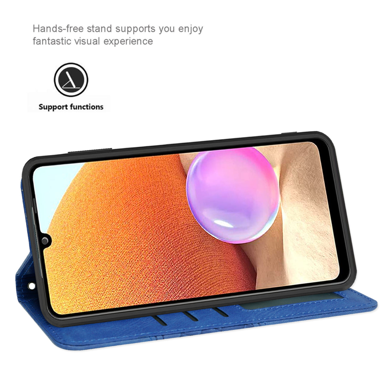 Reiko Samsung Galaxy A32/5G 3-In-1 Wallet Case In Blue