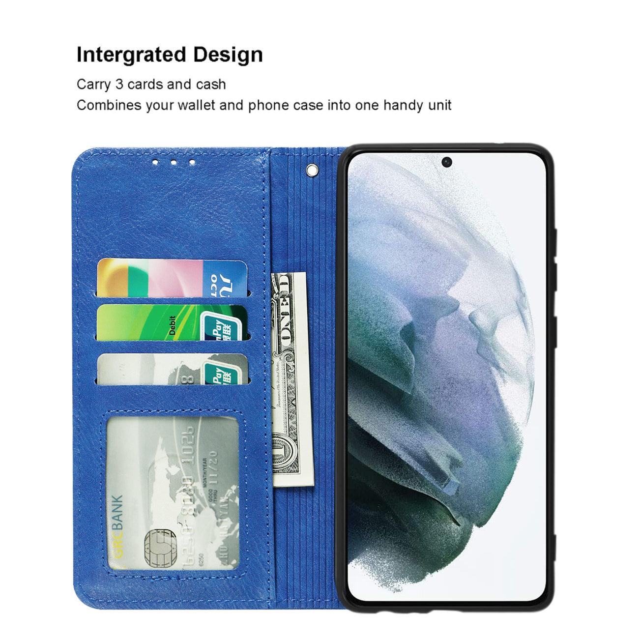 Reiko Samsung Galaxy S21 FE 3-In-1 Wallet Case In Blue