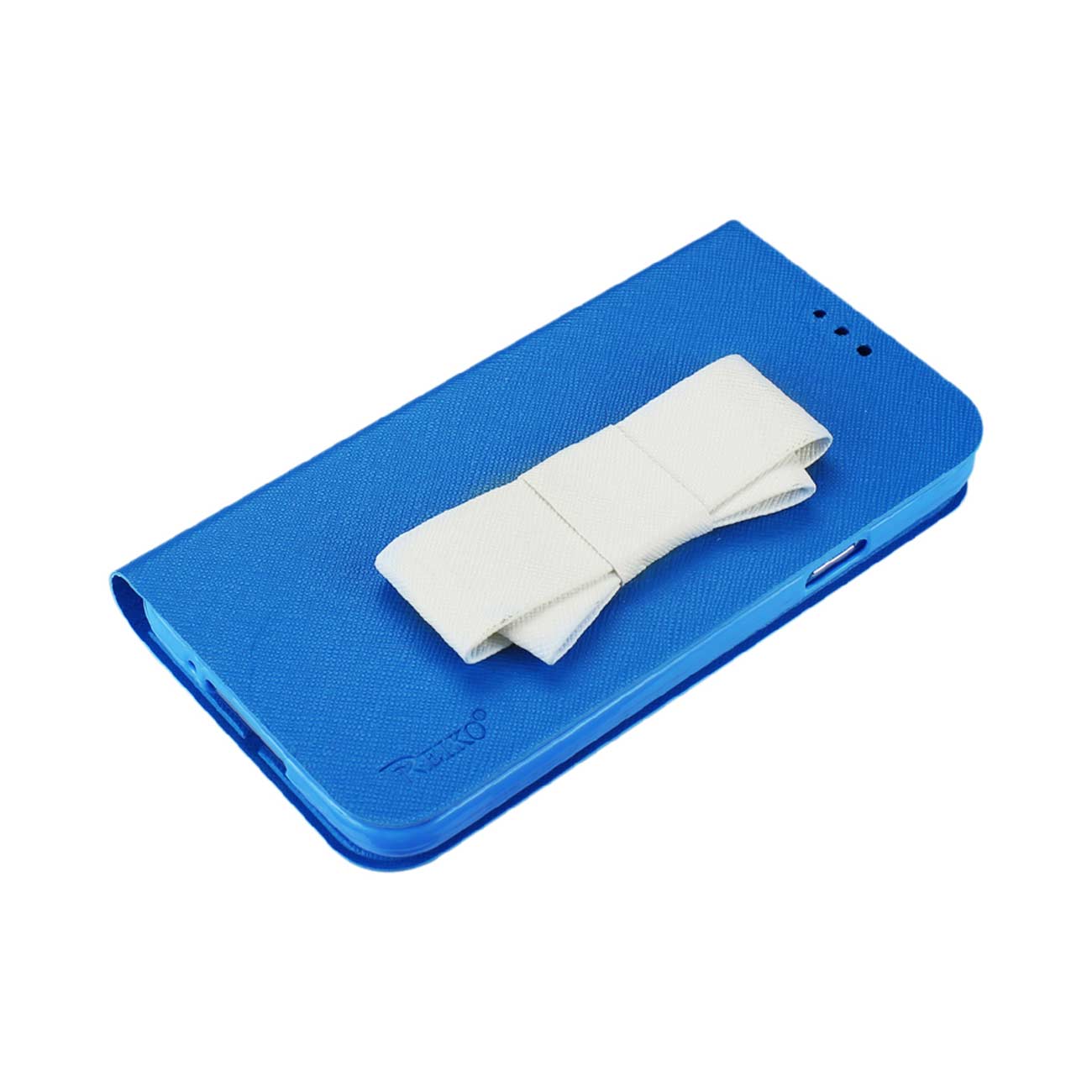 Wallet Cases Folio Samsung Galaxy S5 Blue White Color