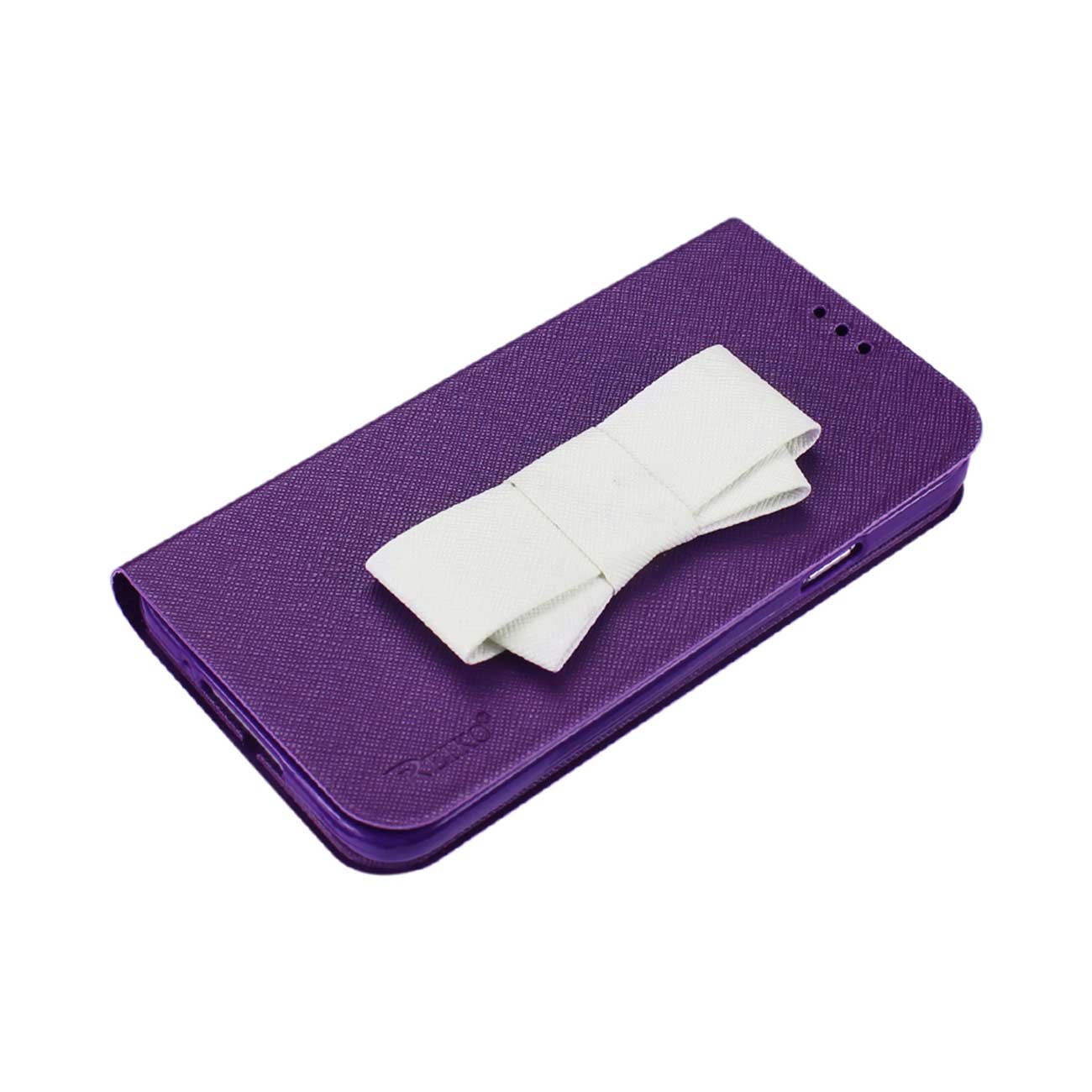 Wallet Cases Folio Samsung Galaxy S5 Purple White Color
