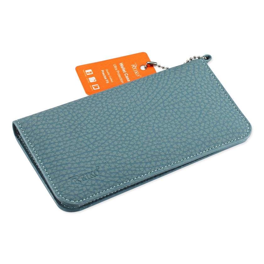 Wallet Phone Case Universal With Side Pockets Magnetic Flap Navy Color