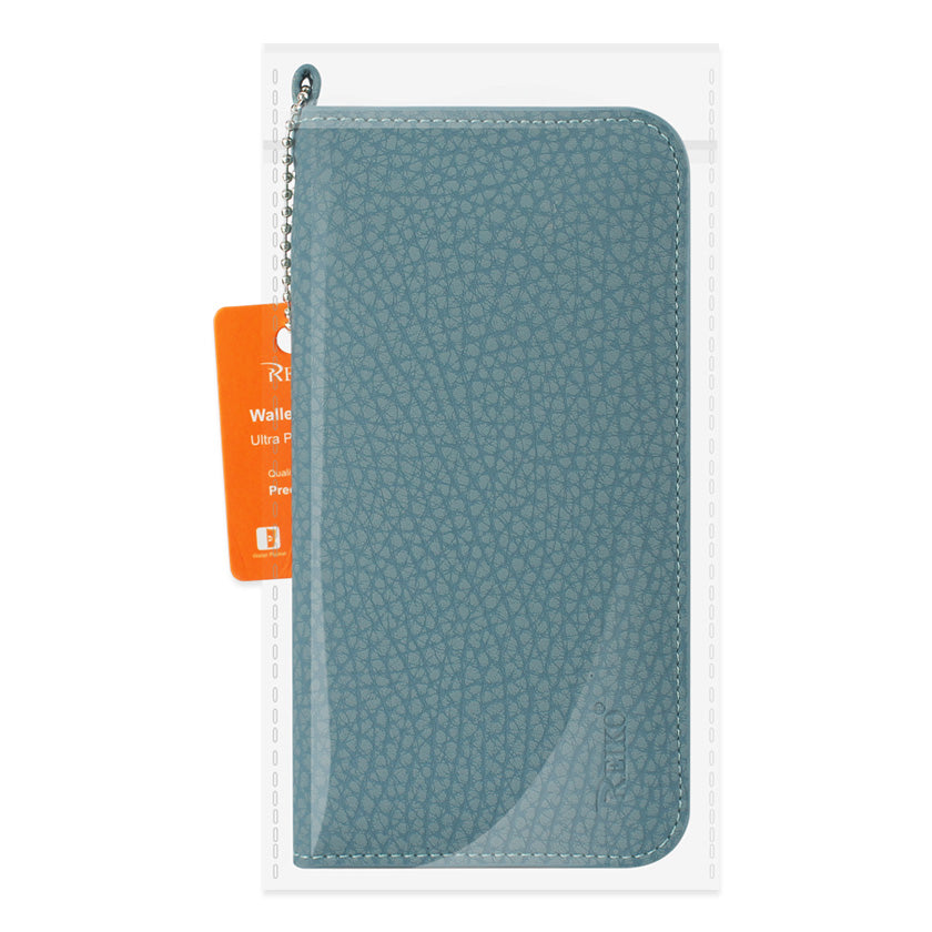 Wallet Phone Case Universal With Side Pockets Magnetic Flap Navy Color
